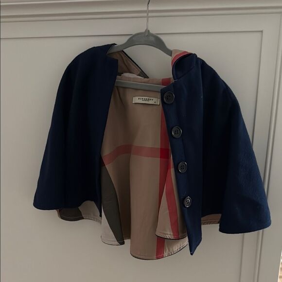 Burberry kids Dark Blue Buttoned Cape S - Picture 1 of 3